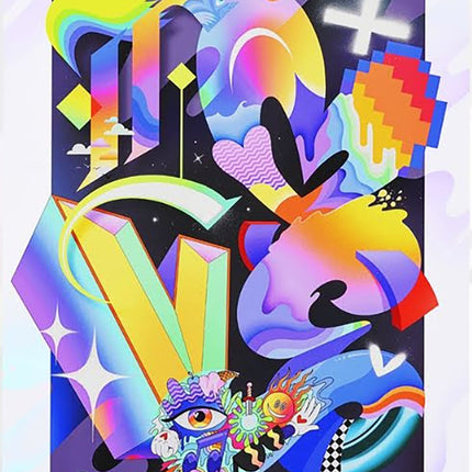 Harder Faster Stronger Holographic HPM Giclee Print by Jason Naylor- OPN Heart