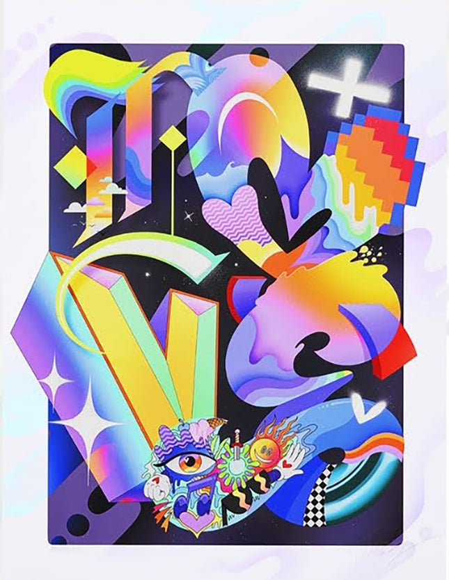 Harder Faster Stronger Holographic HPM Giclee Print by Jason Naylor- OPN Heart