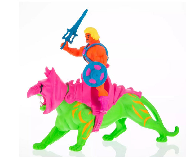 He-Man & Battle Cat MOTU Art Toy Sculpture by Madsaki