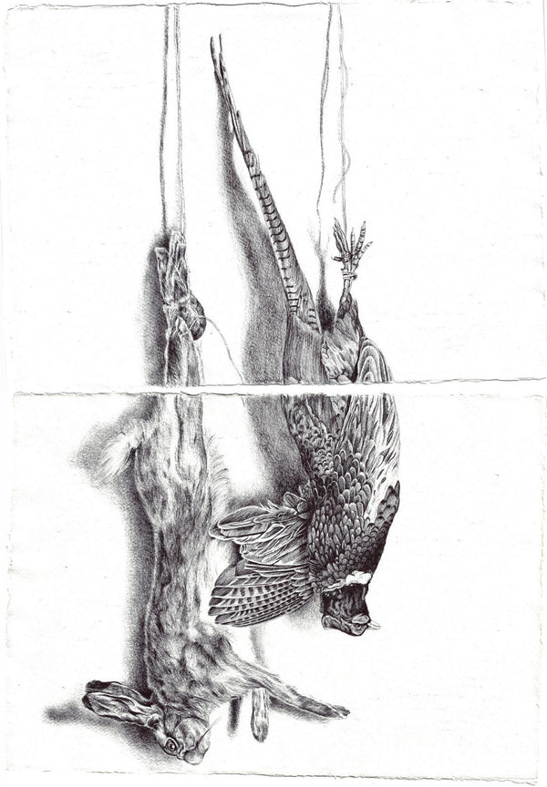 Dibujo de pluma original de corazón y alma de Mark Powell