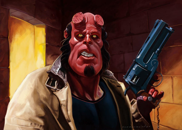 Impresión giclee de Hellboy por Mark Hammermeister