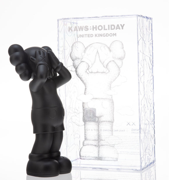 Holiday United Kingdom UK- Black Fine Art Toy by Kaws- Brian Donnelly