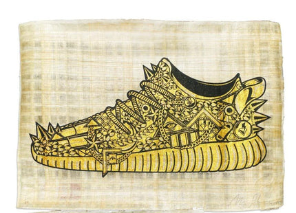 Holy Grails Yeezys Papyrus- Side Silkscreen Print by Marwan Shahin