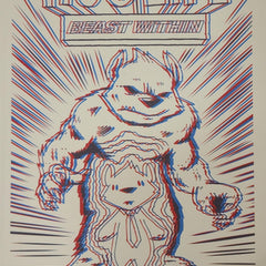 Hug Life Beast Within 3D Silkscreen Print by Phil Lumbang