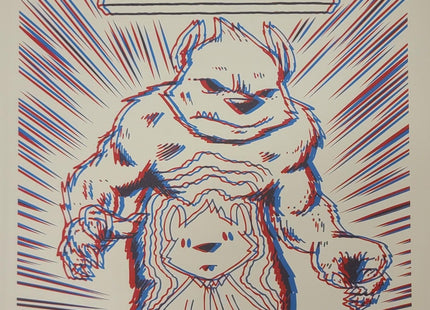 Hug Life Beast Within 3D Silkscreen Print by Phil Lumbang