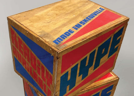 HYPE Box Silkscreen Sculpture by Skewville