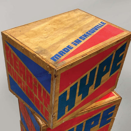 HYPE Box Silkscreen Sculpture by Skewville