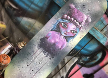 I Lost U Deck Painting Skateboard by Czee13