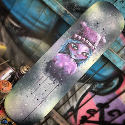I Lost U Deck Painting Skateboard by Czee13