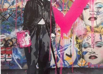Icons Show Charlie Chaplin Madonna Poster by Mr Brainwash- Thierry Guetta