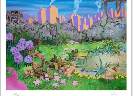 Idyllic Scene With 7 Train Archival Print by Lady Pink