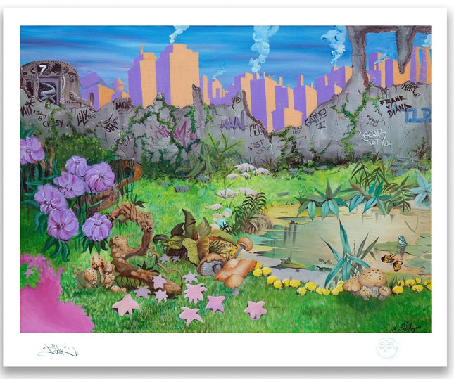 Idyllic Scene With 7 Train Archival Print by Lady Pink