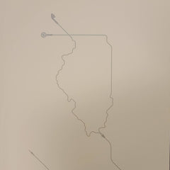 Illinois Earbuds Silkscreen Print by Sean Mort