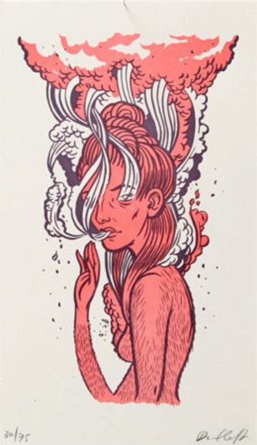 Im Sorry Im on Fire Letterpress Print by Dan Christofferson- Beeteeth