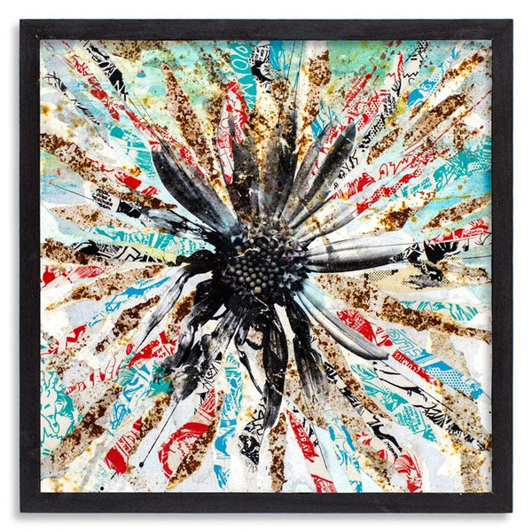 In Bloom I Original Reclaimed Spray Paint Acrylic Painting by Meggs