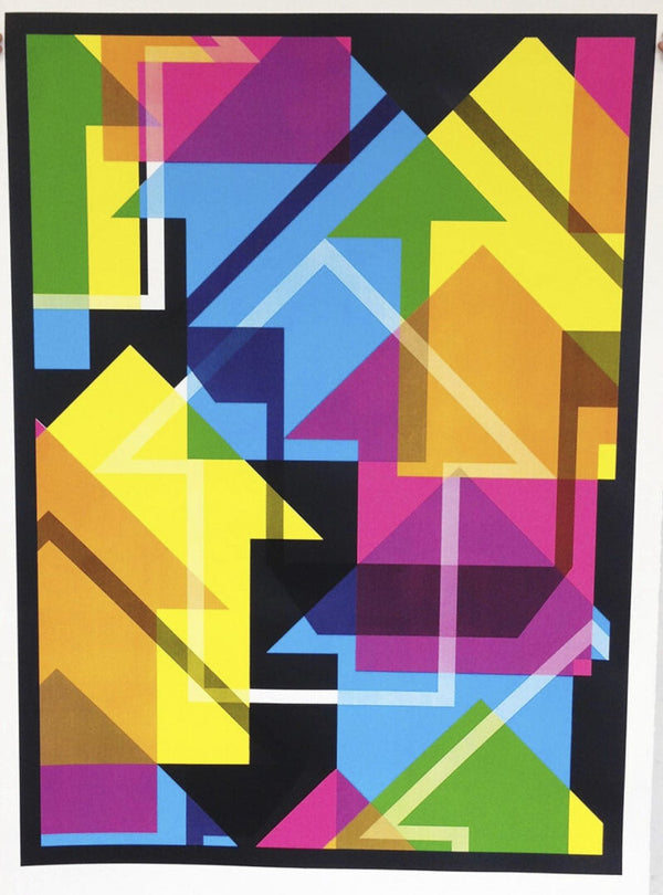 Incognito Black Silkscreen Print by Tavar Zawacki- Above