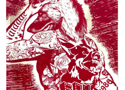 Inside Out in Shimmering Red/ Jerry B-Side Silkscreen Print by Faile