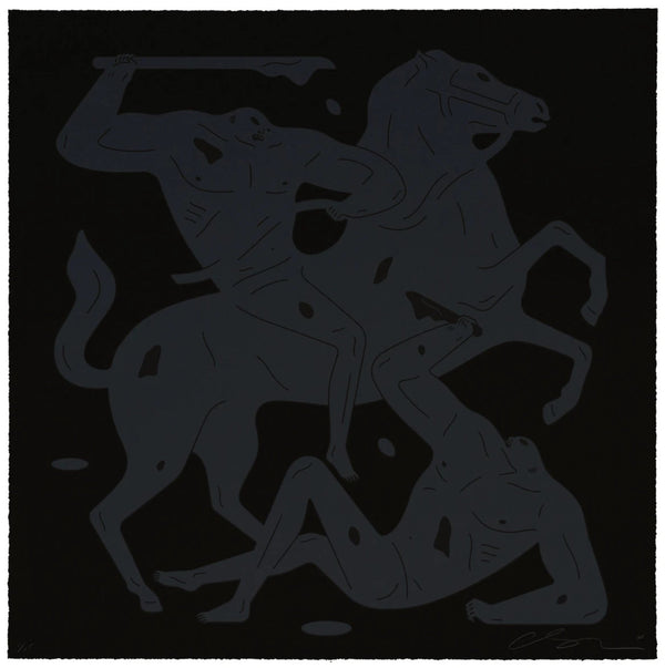 Into The Night MMXXI - Sérigraphie noire/noire par Cleon Peterson