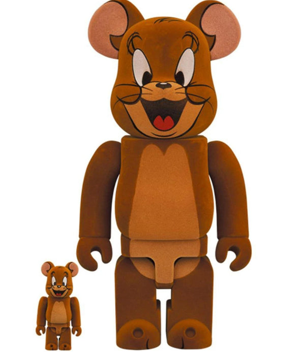 Jerry- Flocked 100% & 400%  Be@rbrick