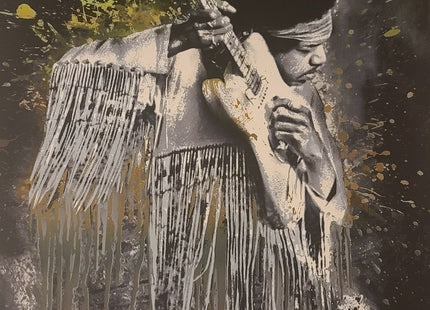 Jimi Dark Gradient Silkscreen Print by Mr Brainwash- Thierry Guetta