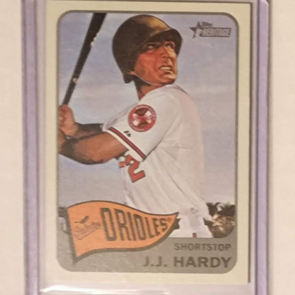 JJ Hardy WW2 Soldier Orioles Original Collage Baseball Card Art by Pat Riot