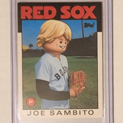 Joe Sambito Luke Skywalker Red Sox Original Collage Baseball Card Art by Pat Riot