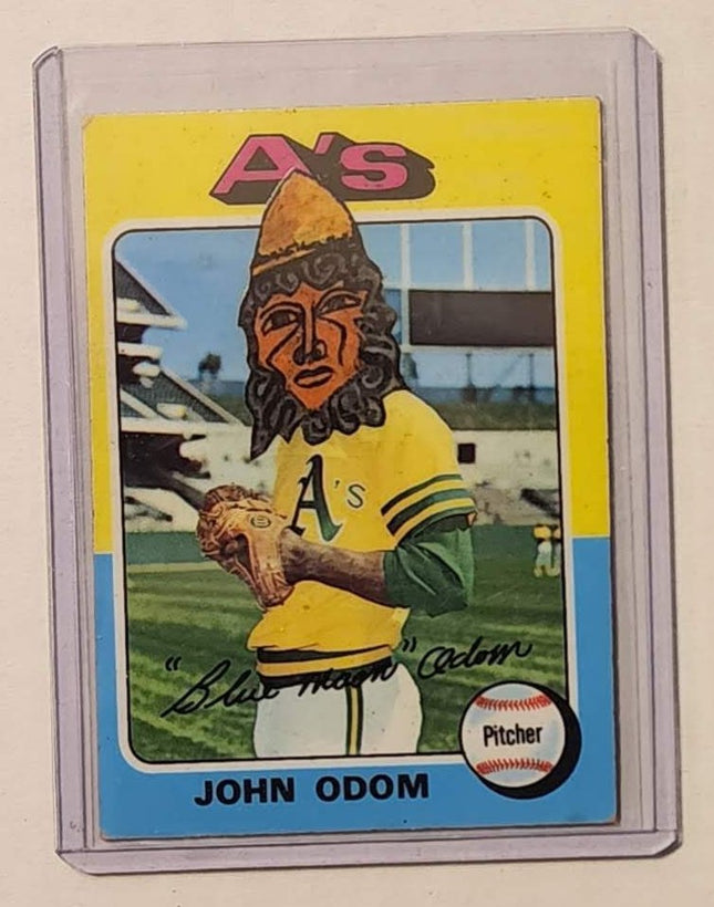 John Odom South American Man Athletics Original Collage Baseball Card Art by Pat Riot