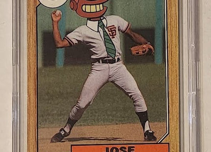 Jose Uribe Futurama Robot Giants Original Collage Baseball Card Art by Pat Riot
