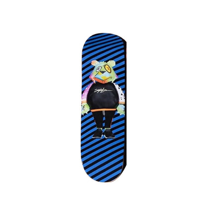 JP the Money Bear Wave Deck Blue Skateboard Art Deck by King Saladeen