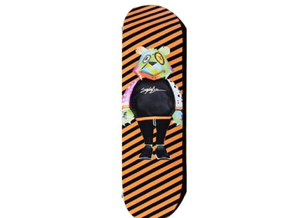 JP the Money Bear Wave Deck Orange Skateboard Art Deck by King Saladeen