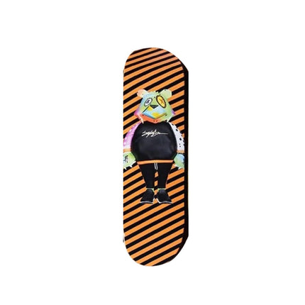 JP the Money Bear Wave Deck Orange Skateboard Art Deck by King Saladeen
