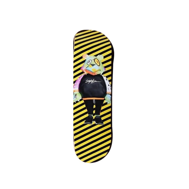 JP the Money Bear Wave Deck Yellow Skateboard Art Deck by King Saladeen