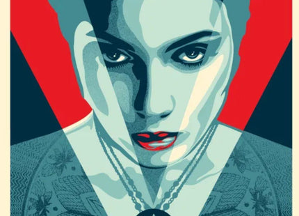 Justice Woman- Red Silkscreen Print by Shepard Fairey- OBEY
