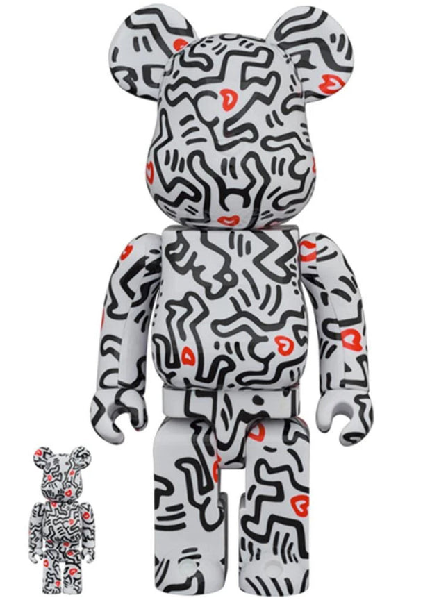 Keith Haring #8 100% & 400% Be@rbrick - Sprayed Paint Art Collection