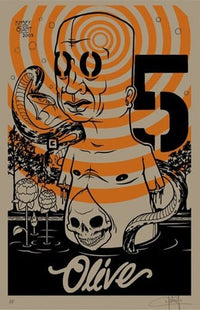 KG Olive AP Silkscreen Print by Dave Kinsey