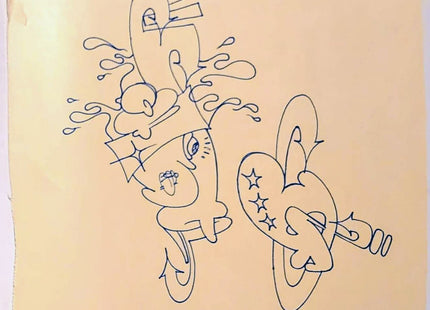 King Squid Face Original Drawing by Nikola Milosevic- Ghost