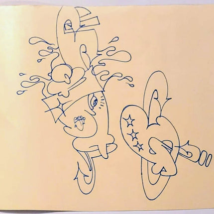 King Squid Face Original Drawing by Nikola Milosevic- Ghost