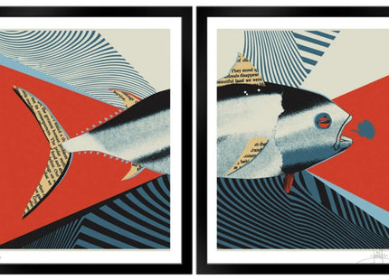 Kinsey Bluefin Triptych AP Silkscreen by Dave Kinsey