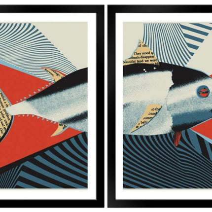 Kinsey Bluefin Triptych AP Silkscreen by Dave Kinsey