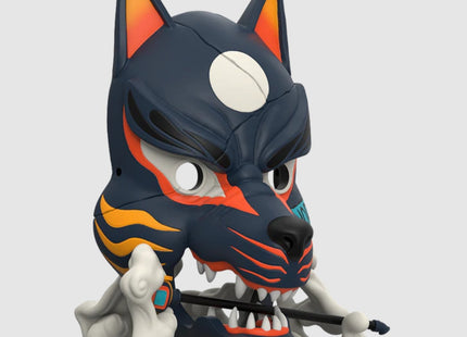 Kitsune Mask Kurayami Sculpture Art Toy by Jos Ros