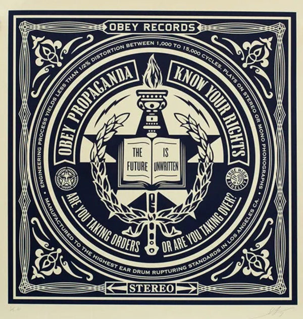 Connaissez vos droits - Sérigraphie grand format de Shepard Fairey - OBÉISSEZ