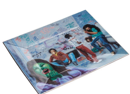 Ladies Room At Art And Design Supreme Tray Art Object by Lady Pink