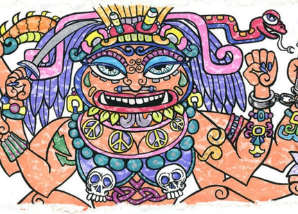 Lady Shiva Original Marker Drawing by Lady Pink