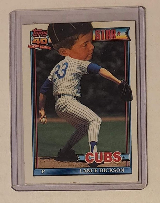 Lance Dickson Boy Child Cubs Original Collage Baseball Card Art by Pat Riot