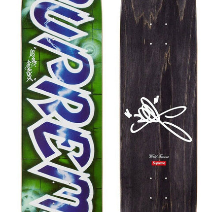 Lee Quinones Logo Blue Skateboard Art Deck by Supreme