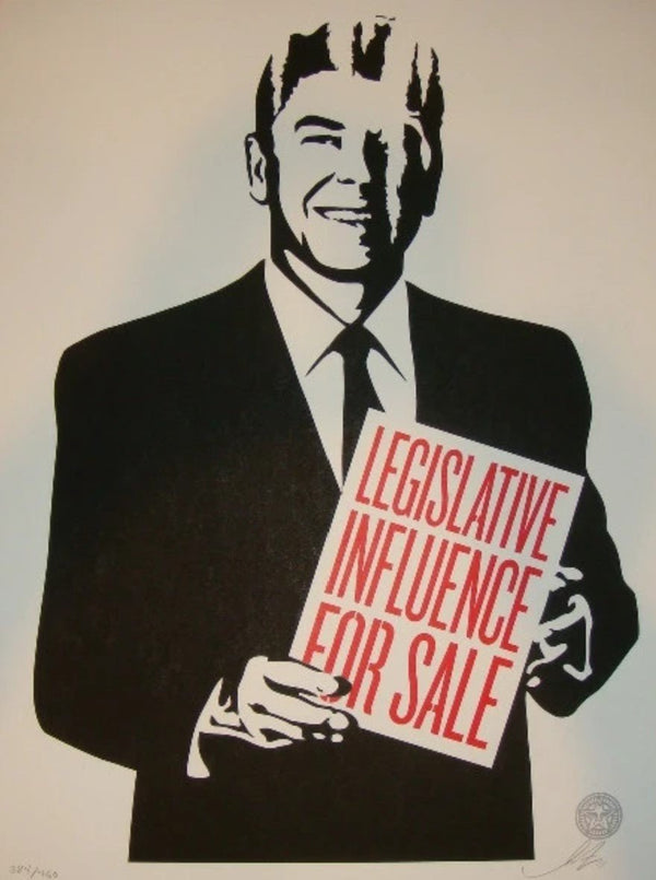 Legislative Influence For Sale Silkscreen Print by Shepard Fairey- OBEY