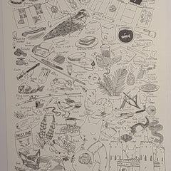 Letter F Alphabet Original Pen Drawing by Deth P Sun