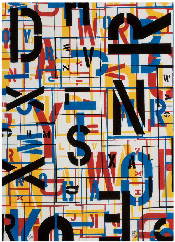 Lettres - Impression Giclée Blanche par Seen UA