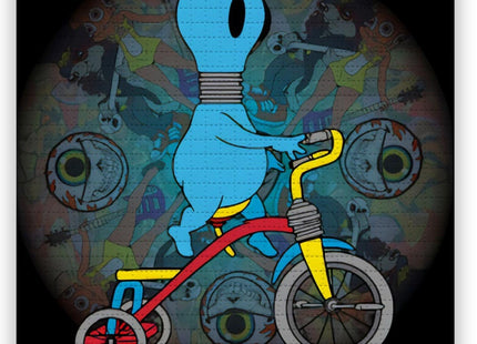 Light Cult Crypto Club Bulb Tricycle Blotter Paper Archival Print by Ron English