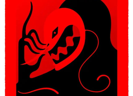 Listen You Fuckers- Red Silkscreen Print by Cleon Peterson